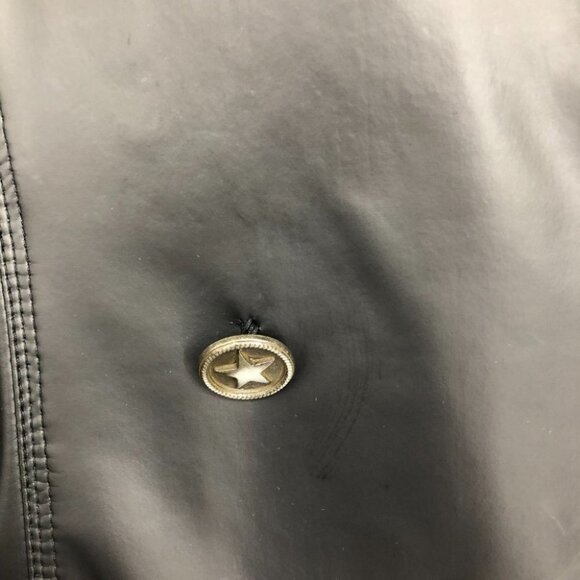 Nancy Lord Couture Vancouver Black  Double Breasted Leather Trench Coat - Picture 13 of 16